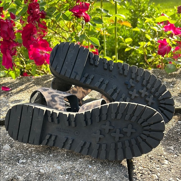 ALLSAINTS | Gladiator Raquel | Leopard Print Sandals | Size 9 - Picture 11 of 16